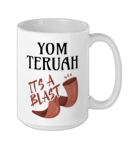 Yom Teruah It's a Bang Ceramic Mug, White, 15oz - color: White, size: 15 Ounces