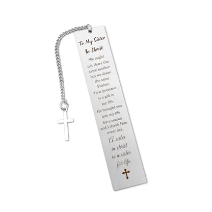 Sister in Christ Gifts for Women Bible Bookmark Christian Mothers Day Gifts Faith Based Religious Spiritual Gift Christmas Birthday Valentines Day Presents for Soul Sister Best Friend Bestie BFF
