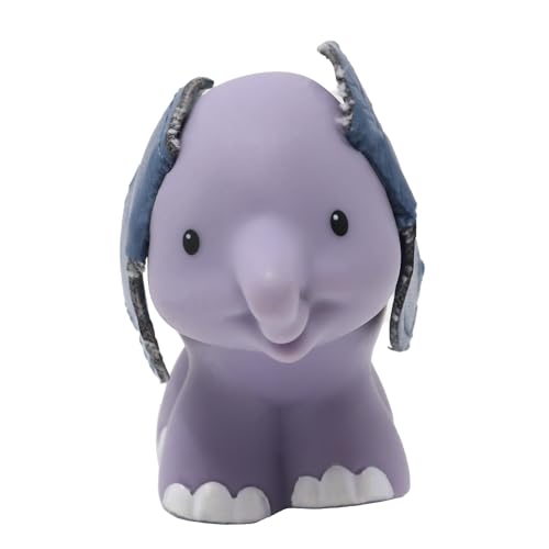 Fisher-Price Replacement Part for Collectible Little People Noah's Ark or Zoo Playset K0475 - Replacement Elephant Figure with Leather Like Touch and Feel Ears and Green Turtle on It's Back