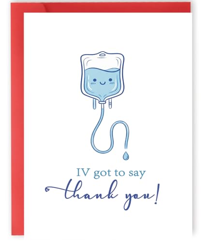YiKaLus Cute IV Thank You Card for Doctors Nurses,Doctor's Day Gifts - style: card 449