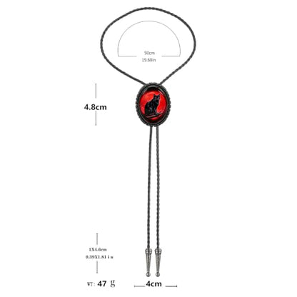 GelConnie Gothic Bolo Tie for Men Women 3D Art Western Cowboy Necktie - color: Cat Bolo Tie