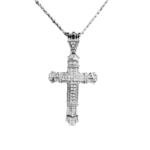 Bling Religious cross Diamond Car Accessories for Women, Crystal Car Rear View Mirror Charms Car Decoration, Lucky Hanging Interior Ornament Pendant