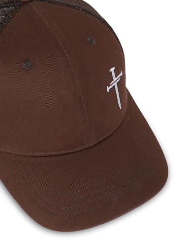 Christian Jesus Cross Hat - Faith Hats for Men Women - Religious Gifts for Thanksgiving Christmas - color: Cross/Brown