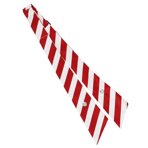 tiemart Crossover Tie - color: Red and White Striped