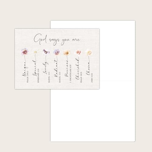Gooji Christian Thinking of You Card for Women - Religious Greeting Card, Inspirational Cards with Quotes, Encouragement Cards with Scripture (Blank Inside)