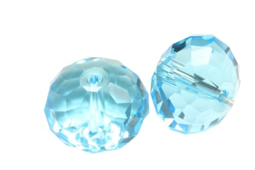 24pcs Adabele Austrian 6mm Faceted Rondelle Crystal Beads Aquamarine Blue - color: Aquamarine blue, size: 4mm x 6mm - 24pcs