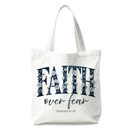 Bible Tote Bags Cute Christian Preppy Canvas Tote Bag Christian Gifts for Women Reusable Shopping Bags(Parent) - color: Faith-1