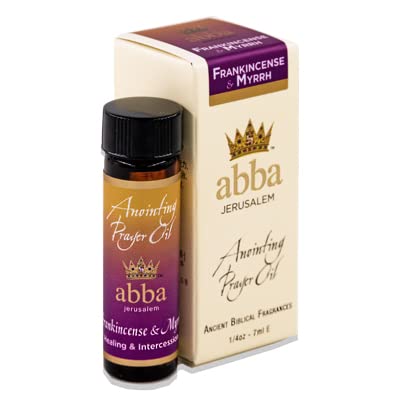 ABBA Oil Frankincense & Myrrh Bottle 1/4oz Anointing Prayer Oil in a Gift Box - ABBA Jerusalem (.25oz) - size: 0.25 Fl Oz (Pack of 1)