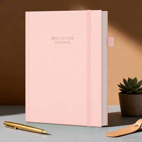 Bible Study Journal & Notebook for Women and Men, 5.8" x 8.3" - color: Light Pink, size: A5 ( 5.8" x 8.3" )