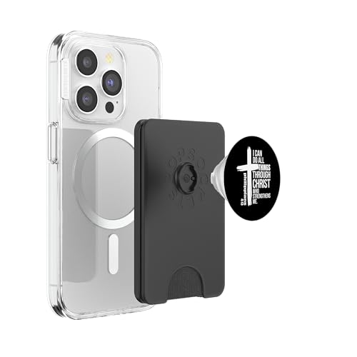 Christian Inspirational Cross Design PopSockets PopWallet for MagSafe - style: Magnetic PopWallet