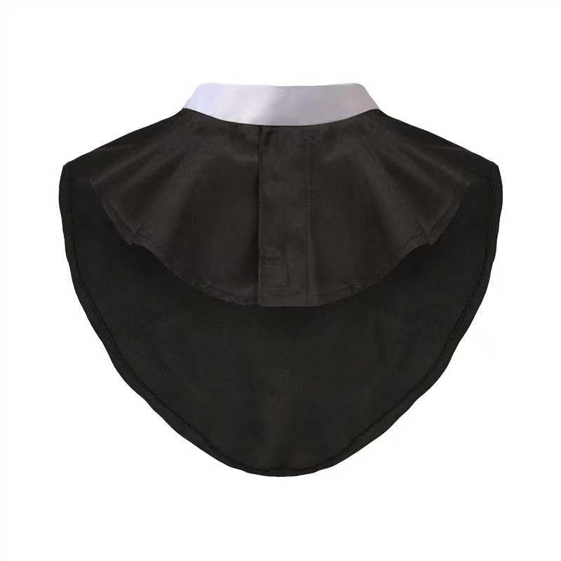 Unisex Clergy Tab Collar Clerical Bib Collar with Insert White Tab, 2pcs in Pack Black Color
