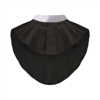 Unisex Clergy Tab Collar Clerical Bib Collar with Insert White Tab, 2pcs in Pack Black Color