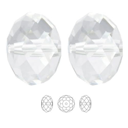24pcs Adabele Austrian 6mm Faceted Rondelle Crystal Beads Crystal Clear - color: Crystal Clear, size: 4mm x 6mm - 24pcs