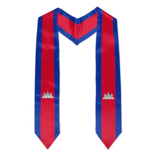 Graduation Flag Stole Sash Scarf Day Gifts - color: Cambodia Flag