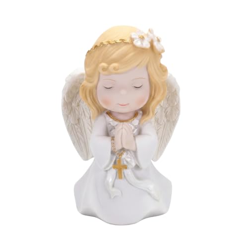 Comfy Hour 5 Inch First Communion Praying Angel Figurine, Rosary Decor