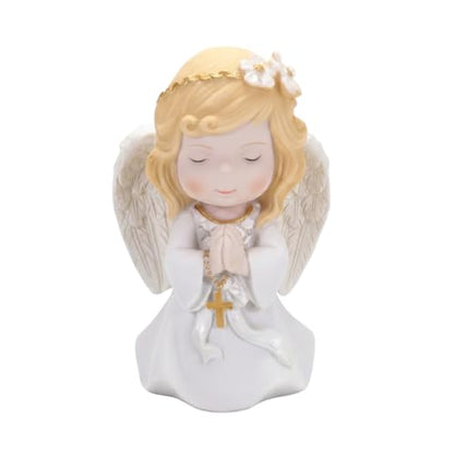 Comfy Hour 5 Inch First Communion Praying Angel Figurine, Rosary Decor