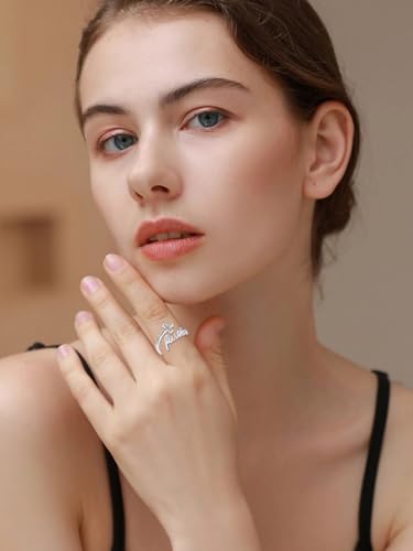 Cross Rings Faith Ring 925 Sterling Silver Adjustable Cross Wrap Ring Christian Fashion Band for Women - color: C-White Gold