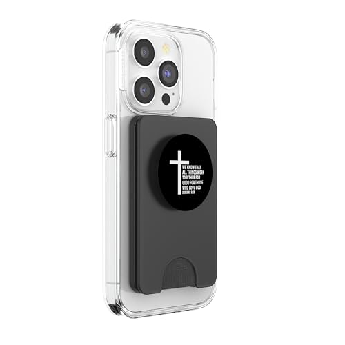 Romans 8:28 8 28 God Jesus Religious Quote Christian Salty PopSockets PopWallet for MagSafe - style: Magnetic PopWallet