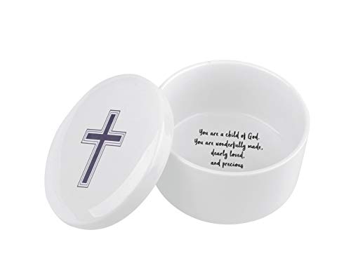 Keepsake First Communion for Girls Boys, Baptism Precious Moments, Jewelry Ceramic Box Plays Child of God, Godchild Birthday Kids Child, Godparent Christmas Gift, Christening Gift and Baby Shower - color: Child of God-1