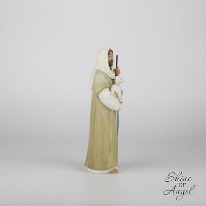 Good Shepherd Statue Jesus Holding Lamb 9.5inch Religious Modern Home Decor Figurine Indoor Tabletop Religious Gift - size: 9.5inch