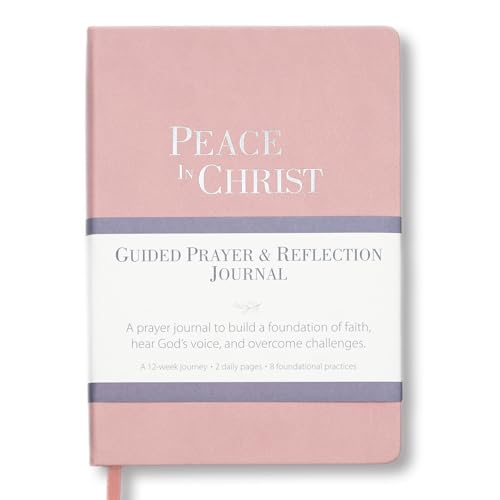 Prayer Journal – Peace in Christ 12-Week Guided Christian Prayer Journal for Women & Men with Daily Prayer Prompts, Scripture, Gratitude & Reflection for Spiritual Growth - color: Pink