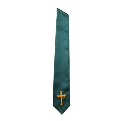 Clergy Stole & Choir Stole with Embroidered 60/72" - color: Forest Green, size: 60 inch