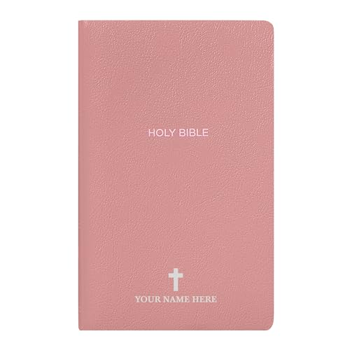Personalized NKJV Small Print Bible for Women, Name Engraved, Standard Size - color: Pink, style: New King James Version
