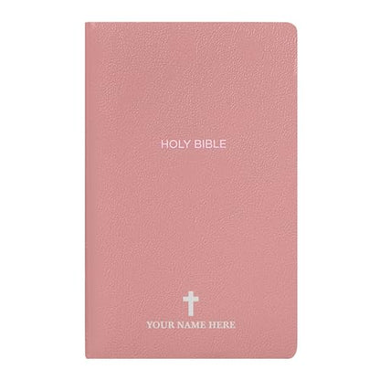 Personalized NKJV Small Print Bible for Women, Name Engraved, Standard Size - color: Pink, style: New King James Version