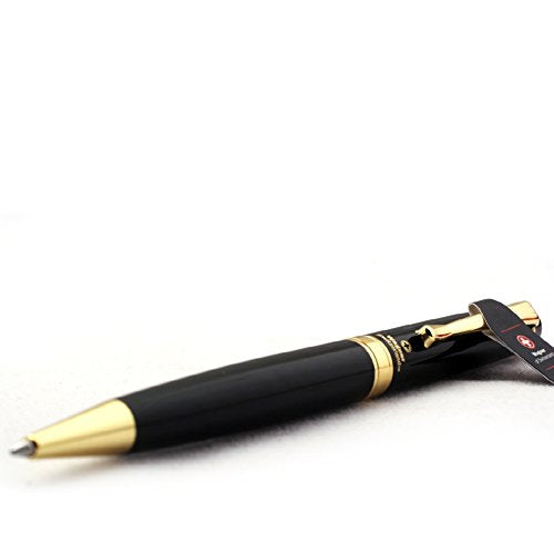 Swiss Engraved Pen – Personalized Luxury Brass Ballpoint Pen with Refill, Custom Laser Engraving Included, Gift-Boxed Executive Pen for Men, Fountain Pen Lovers, or Corporate Gifts