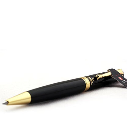 Swiss Engraved Pen – Personalized Luxury Brass Ballpoint Pen with Refill, Custom Laser Engraving Included, Gift-Boxed Executive Pen for Men, Fountain Pen Lovers, or Corporate Gifts