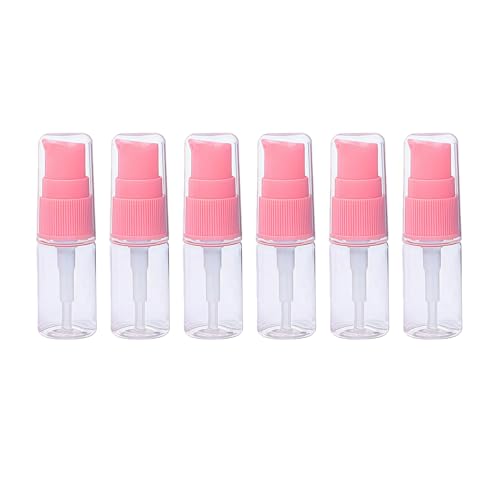 6PCS 10ML 0.34oz Transparent BPA Free Empty Portable Pump Press Push Bottles Jars Containers For Serums Skin Care Foundations Lotion Cream Cosmetic Liquid Essential Oils Toiletries