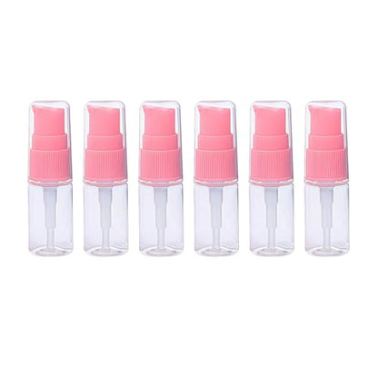 6PCS 10ML 0.34oz Transparent BPA Free Empty Portable Pump Press Push Bottles Jars Containers For Serums Skin Care Foundations Lotion Cream Cosmetic Liquid Essential Oils Toiletries