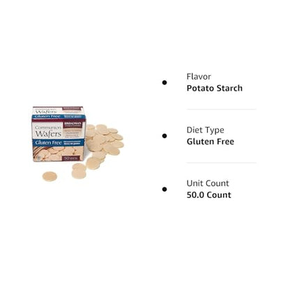 Broadman Communion Wafer, Gluten Free, Resealable Bag, 50 Count - size: 0.32 Ounce (Pack of 1)