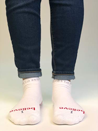notes to self – Inspirational Religious Socks for Men & Women, Spiritual Gifts - color: Red-believe, size: Large