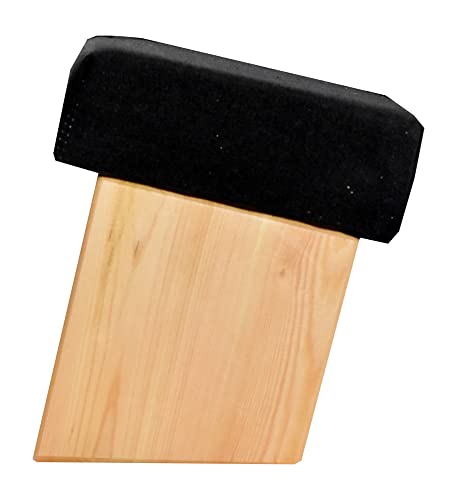 Mudra Crafts Black Foldable Meditation Chair - Yoga Zen Meditation Bench Kneeling Stool - Wooden Meditation Stool with Cushion - Prayer Kneeler Seiza Meditation Seat - color: Black Cushion