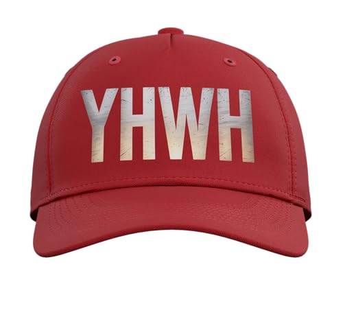 YHWH Christianity Jesus Christian Faith Adjustable Baseball Hat - color: Red