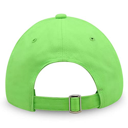 JPAK Heart and Cross Premium Dad Hat Embroidered Cotton Baseball Cap Christian Faith - color: Neon Green