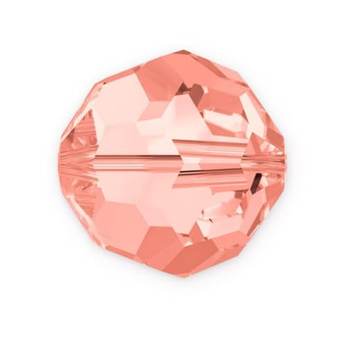 100pcs Adabele Austrian 4mm (0.16 Inch) Small Faceted Round Crystal Beads Light Padparadscha Pink Compatible with Swarovski Crystals Preciosa - color: Light Padparadscha/Pink, size: 4mm Small (100pcs)