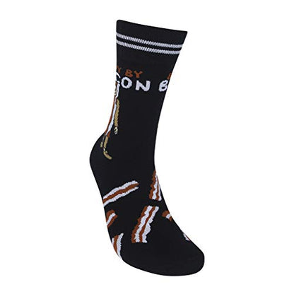 FUNATIC Socks with Funny and Profane Sayings, Sarcastic Gift for Men Women - color: Body By Bacon