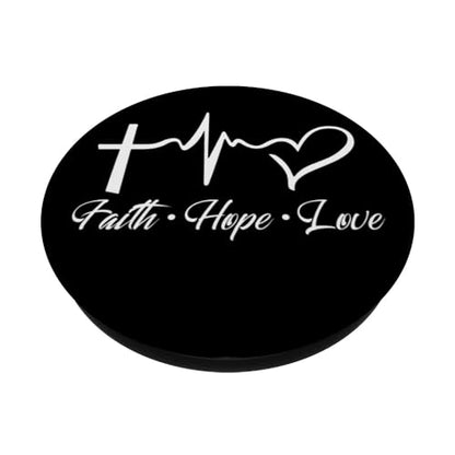 Faith Hope and Love - for Women - Christian Bible Verse PopSockets PopGrip: Swappable Grip for Phones & Tablets PopSockets Adhesive PopGrip - style: Adhesive PopGrip