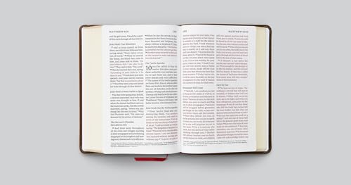 ESV Giant Print Personal Size Bible, Red Letter (TruTone, Brown, Engraved Mantel Design): Holy Bible, English Standard Version