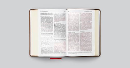 ESV Giant Print Personal Size Bible, Red Letter (TruTone, Brown, Engraved Mantel Design): Holy Bible, English Standard Version