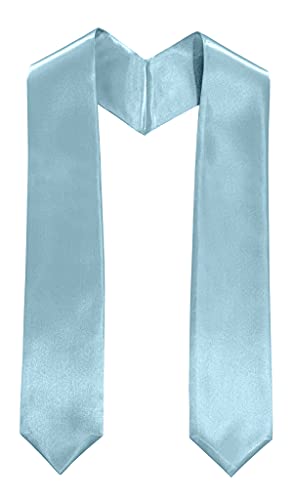 Plain Graduation Stole Sash 60 Inch Unisex Adults Solid - color: Sky Blue Stole