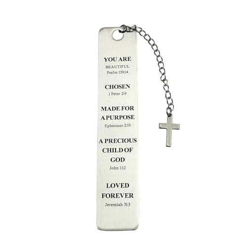 Bible Bookmarks Book Markers, Metal Christian Bookmark Gift Accessories (Psalm 139:14) - style: Psalm 139:14
