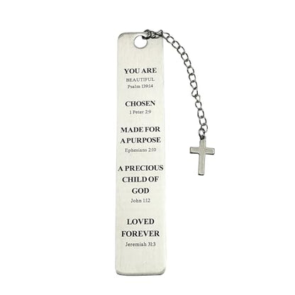 Bible Bookmarks Book Markers, Metal Christian Bookmark Gift Accessories (Psalm 139:14) - style: Psalm 139:14