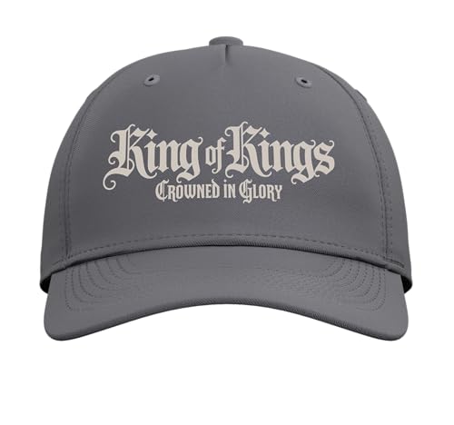 Kings of Kings Jesus Hat Gospel Faith Bible Verse Adjustable Baseball Hat - color: Slate Grey