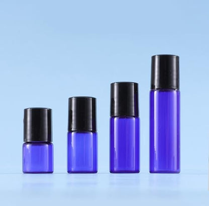 20 Pack Set 2ML(5/8 Dram) Mini Sample Roll Glass Bottles for Essential Oils Roller Refillable Perfume Roll Bottle (2ML Multi) - color: 2ML Multi