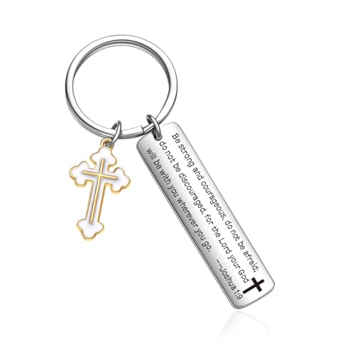 Christian Key Chain Faith Keychain Biblical Jewelry Motivational Gifts For Women Christening Gift