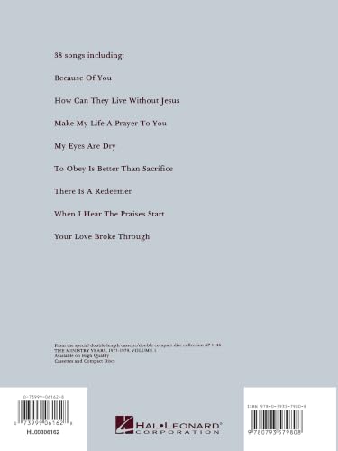Keith Green - The Ministry Years, Volume 1 | Piano/Vocal/Guitar Songbook | Christian Worship Sheet Music for Intermediate Singers and Musicians | Inspirational Faith Based Music for Church Practice