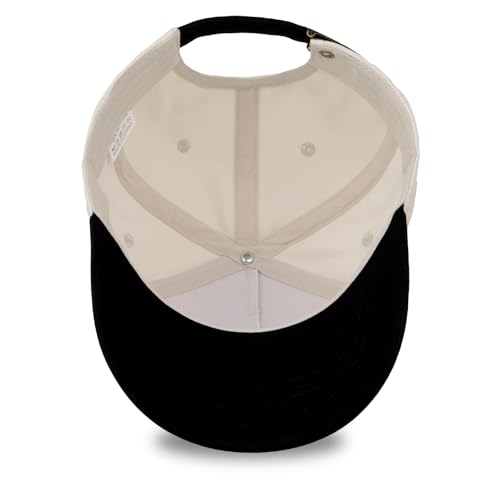 Embroidered Christian Two-Tone Baseball Cap for Men & Women, Adjustable Dad Hat Christmas Easter Gift - color: Blessed, Black/Beige